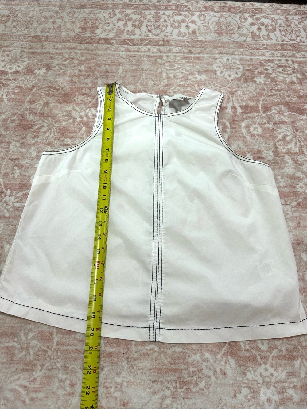 Cotton 🤍 Contrast Stitch Shell Top - Greylin - Picture 11 of 11